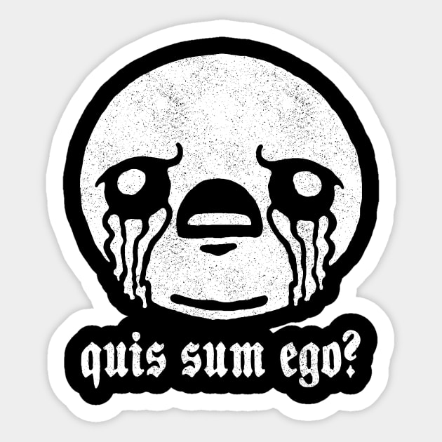 Quis Sum Ego - Double Print Sticker by demonigote